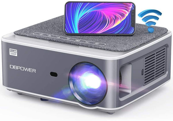DBPOWER Native 1080P WiFi Projector, Upgrade 9500L Full HD Outdoor Movie Projector, Support 4D Keystone Correction, Zoom, PPT, 300" Portable Mini Video Projector Compatible w/Phone/Laptop/DVD/TV - Deals Kiosk
