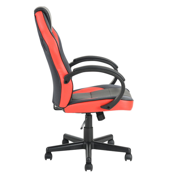 Gaming Office Chair with Fabric Adjustable Swivel,Red - Deals Kiosk