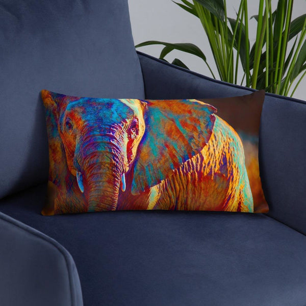 Accent Pillow, Colorful Elephant Print - Deals Kiosk