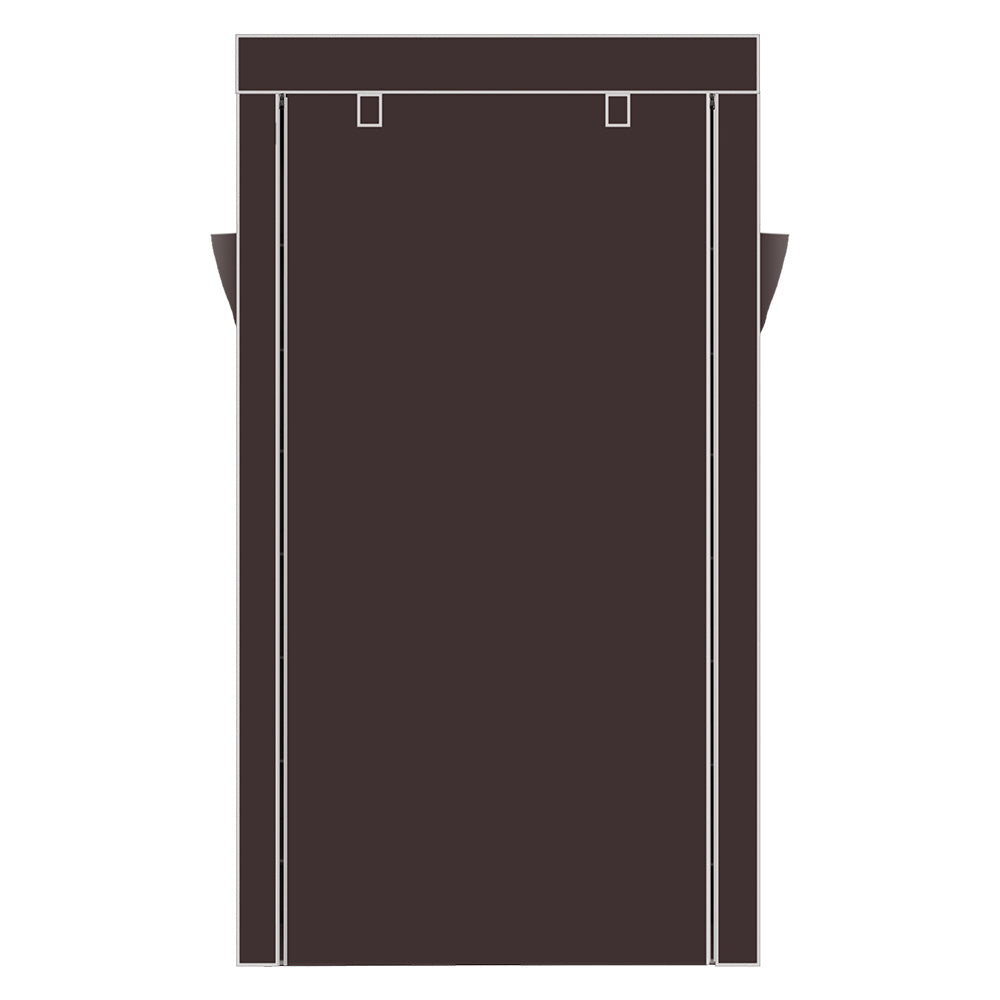 10 Tiers Shoe Rack with Dustproof Cover Closet Shoe Storage Cabinet Organizer Dark Brown RT - Deals Kiosk