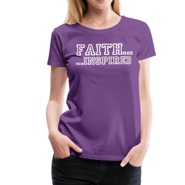 Faith Inspired Graphic Text Style Womens Classic T-Shirt - Deals Kiosk