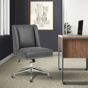 Reliability Task Chair with PU upholstered, Black - Deals Kiosk