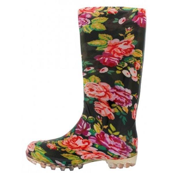 Women's Rosses Printed Rubber Rain Boots - Size: 6-11 Case Pack 12 - Deals Kiosk