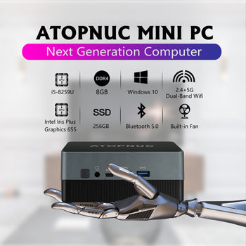 Mini PC Windows 10 Pro Intel i5-8259U Up to 3.8GHz, Mini Desktop Computer 8GB RAM/256GB SSD, Quad Core Gaming PC , Support 4K Dual HDMI, Gigabit Ethernet, 2.4/5.0G WiFi, BT 5.0 for Business, Home - Deals Kiosk