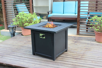 Upland 30' Slat Top Gas Fire Pit Table - Deals Kiosk
