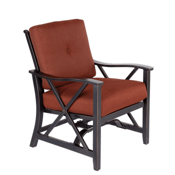 Outdoor Fire Pit 3pcs Set w/Haywood KD Aluminum X Back Stationary Spring Chairs - Deals Kiosk