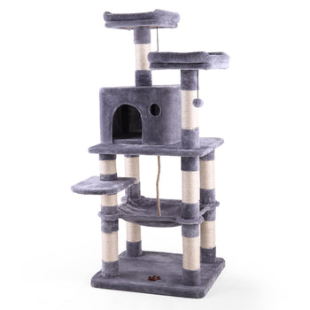 Top Cat Tree on Both Sides-Light Gray - Deals Kiosk