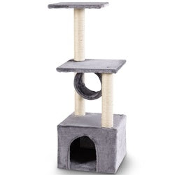 37" Cat Tree Condo Kitten Pet House with Scratch Post - Deals Kiosk