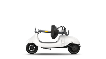 OKAI Beetle Electric Scooter with Seat, Up to 25 Miles Range & 15.5MPH, Modern Moped Scooter Bike with 10inch Vacuum Tires - Deals Kiosk
