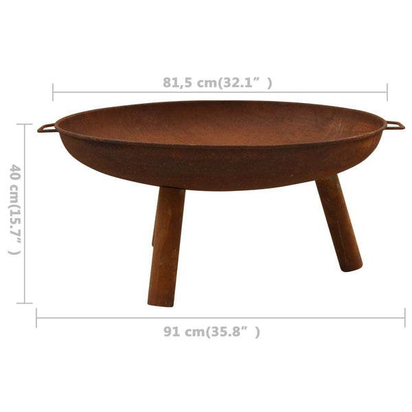 Fire Pit 35.8"x32.1"x15.7" Steel - Deals Kiosk