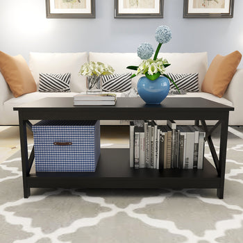 Coffee Table Oxford End Table Concepts Oxford Coffee Table, Black - Deals Kiosk
