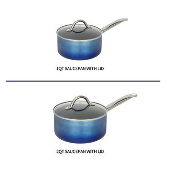 Recook Cookware Sets, Nonstick Pots and Pans Set– 4pc, Kitchen Saucepan Sets, Induction Cooking Pot Set, Non Sticking Sauce Pan Set – Dishwasher and Oven Safe - Deals Kiosk