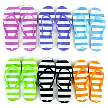 Women's Stripe Flip Flops Case Pack 48 - Deals Kiosk
