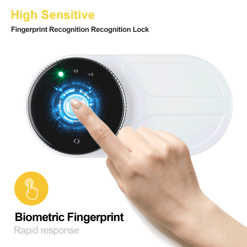 TIGERKING Large Biometric Safe Fingerprint Safe Security Safe Box Safes for Home, Hotel, Office-White - Deals Kiosk