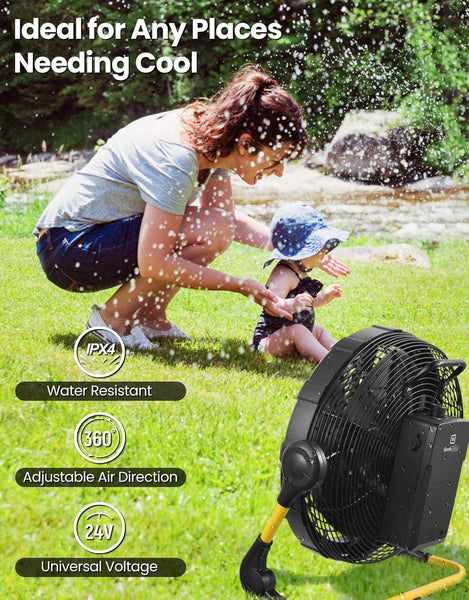 Geek Aire 12" Rechargeable Outdoor High Velocity Fan with detachable power bank - Deals Kiosk