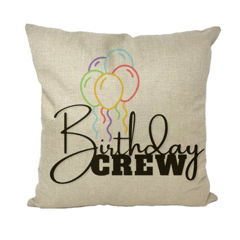 Birthday Crew Throw Pillows - Deals Kiosk