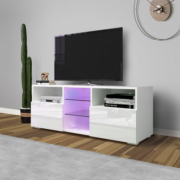 Free shipping Modern Minimalist TV Cabinet Living Room with 20 colors LED Lights,TV Stand Entertainment Center (BLACK Modern High-Gloss LED TV Cabinet, Simpleness Creative Furniture TV Cabinet YJ - Deals Kiosk