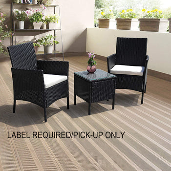 [Only For Pick Up] 3 Piece Rattan Seating set with Cushions - Deals Kiosk