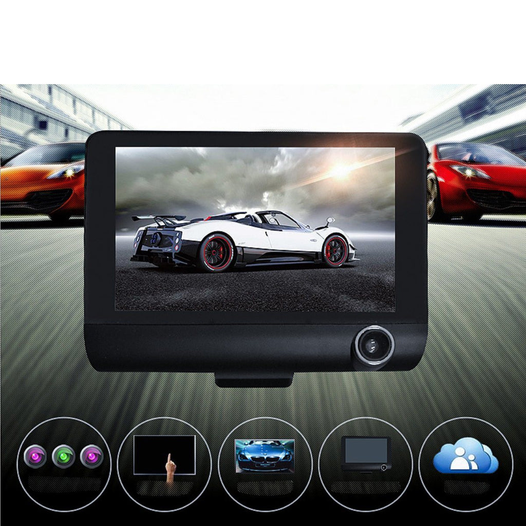 Safe Drive Dual Camera Car Dash Cam With Large Screen - Deals Kiosk