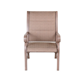 Aluminum Patio Chat Set with Faux Wood Top Table & Quick Dry Cushioning 4PCS SET - Deals Kiosk