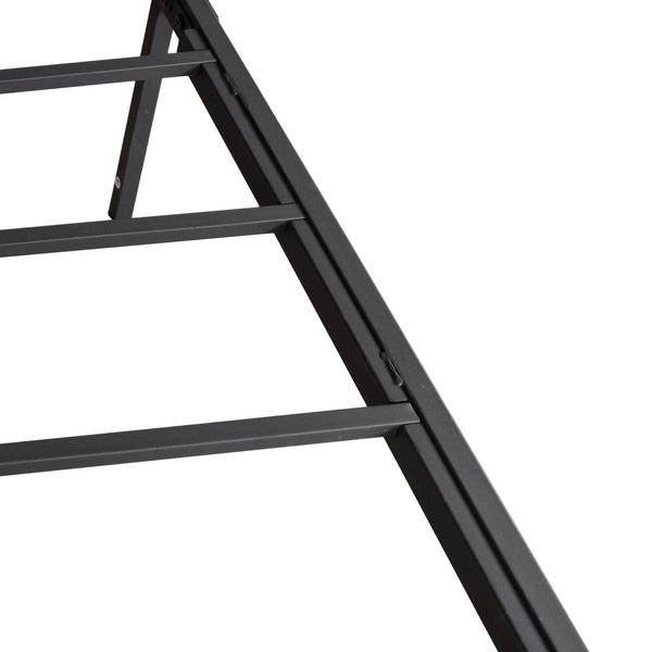 Victorian Vintage Style Platform Metal Bed Frame Foundation Headboard Footboard Heavy Duty Steel Slabs Full Black - Deals Kiosk