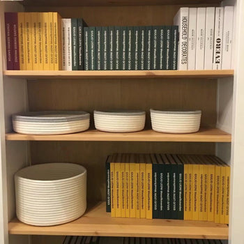 White Woven Cotton Rope Basket with Lid, 3 Pieces Decorative Toy Storage Baskets Shelf Basket - Deals Kiosk