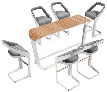 HIGOLD - Onda 6 Seaters Outdoor Bar Set - Deals Kiosk