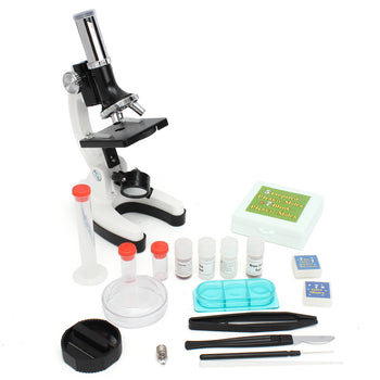 28Pcs Portable Educational Microscope Kit Biological Microscope Gift for Kids 100X 400X and 900X - Deals Kiosk