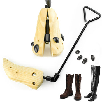 Adjustable Boot Stretcher Width Shoe Shaper Pine Wooden Boot Tree Stretch for Men Women EU35-46 - Deals Kiosk